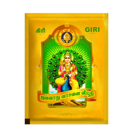Giri Javadhu Vibhuti – Thiruneeru / Scented Holy Ash / Viboothi / Bhasma Aromático para Pooja, Protección y Devoción