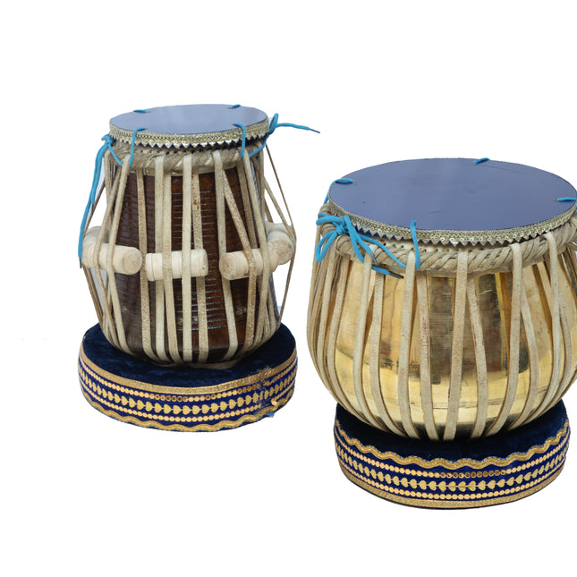 Benaras Tabla Set – Baya de Latón con Daya de Teca