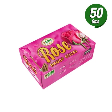 Giri Dhoop Sticks Rose – Incienso Sambrani / Dhoop Batti para Pooja