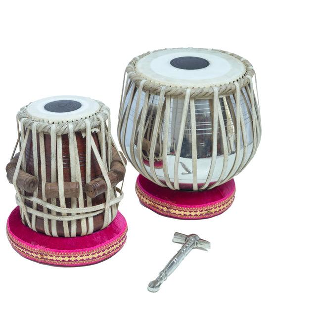 Benaras Tabla Set – Mixed Metal Bayan & Sheesham Wood Dayan