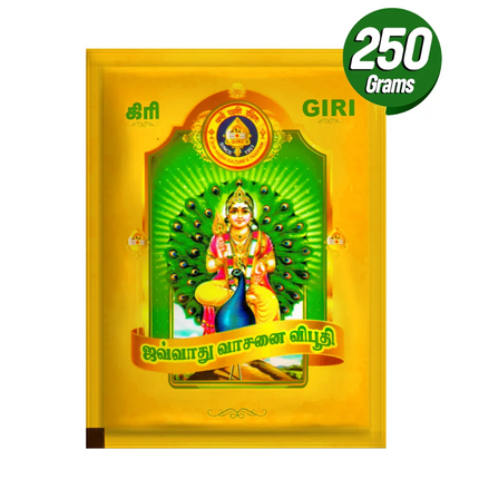 Giri Javadhu Vibhuti – Thiruneeru / Scented Holy Ash / Viboothi / Bhasma Aromático para Pooja, Protección y Devoción