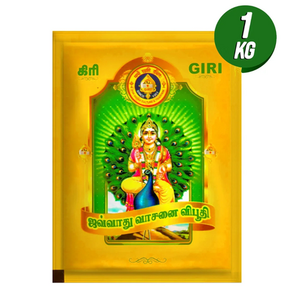 Giri Javadhu Vibhuti – Thiruneeru / Scented Holy Ash / Viboothi / Bhasma Aromático para Pooja, Protección y Devoción