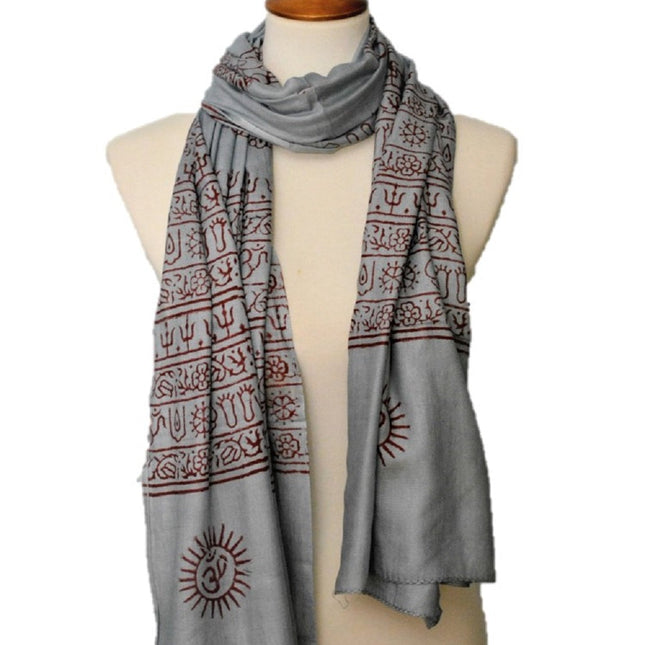OM Yoga Meditation Mantra Prayer Shawl - Large