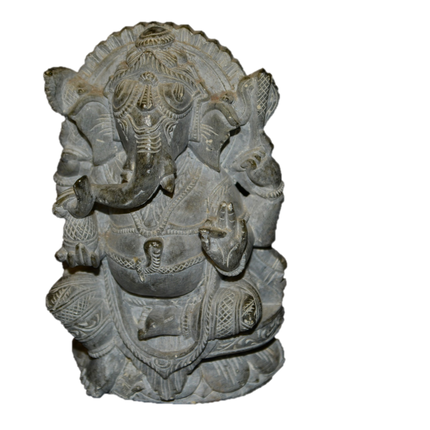 Handcrafted Sculpture Soapstone Elephant Head God Ganesha - Small