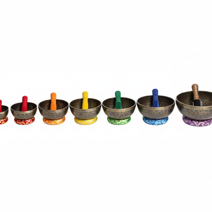 Set de 7 Cuencos Tibetanos Negros – Chakra Sound Healing