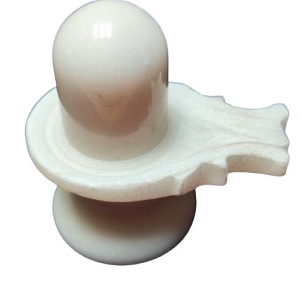 Shivalingam de Mármol Blanco