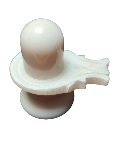 Shivalingam de Mármol Blanco