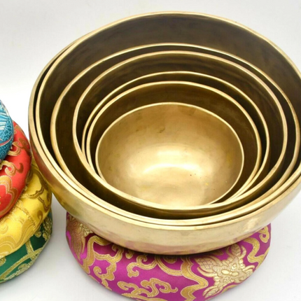 Set de 7 Cuencos Tibetanos Dorados – Chakra Sound Healing