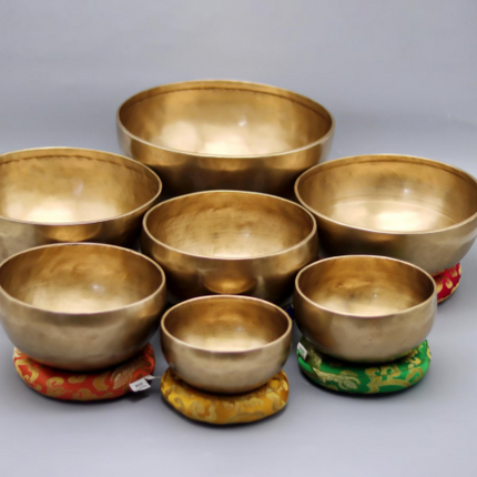 Set de 7 Cuencos Tibetanos Dorados – Chakra Sound Healing