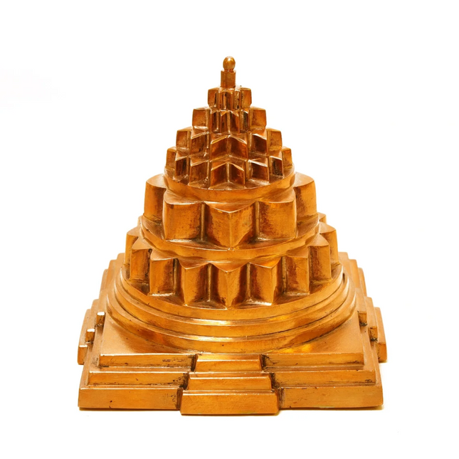 Maha Meru Panchaloha 4 × 4 pulgadas | Sri Yantra / Sri Chakra para Puja