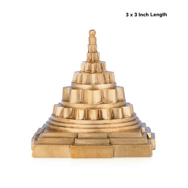 Maha Meru Panchaloham 3 × 3 pulgadas | Sri Yantra Tridimensional
