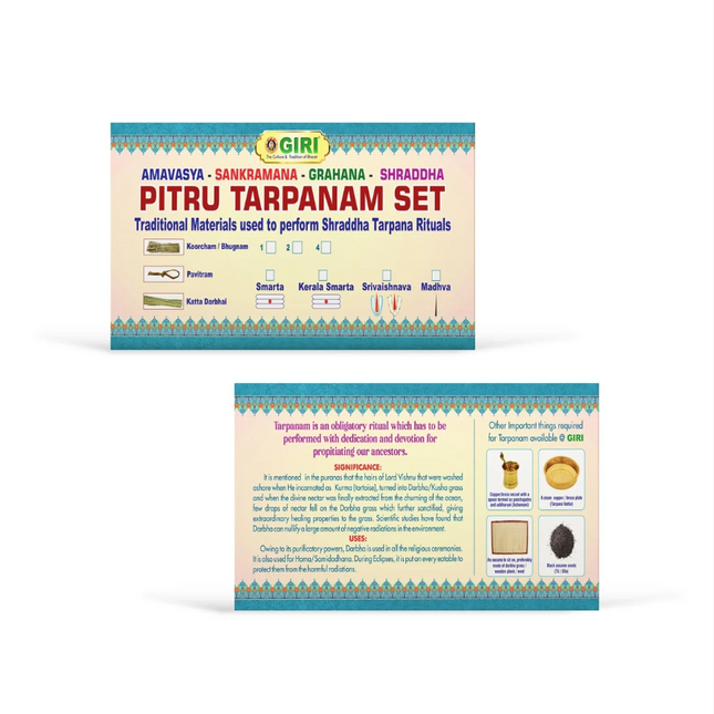 Giri Amavasya Tarpanam Set – Kit para Pitru Tarpanam y Rituales de Amavasya
