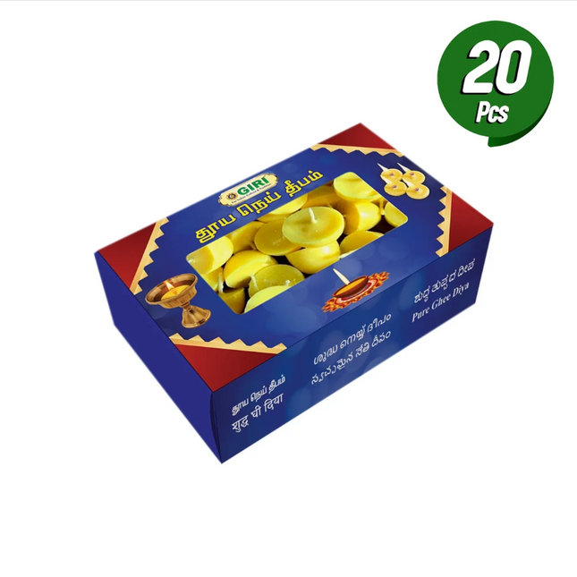 Giri Pure Ghee Diya – 20 Diya de Ghee para Puja