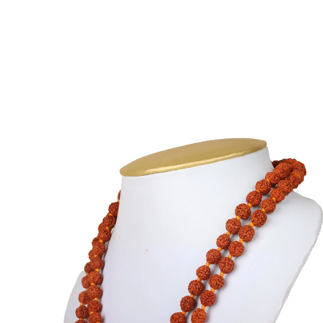 Rudraksha Mala de 108 Cuentas – 7,5 mm con Nudos de Hilo
