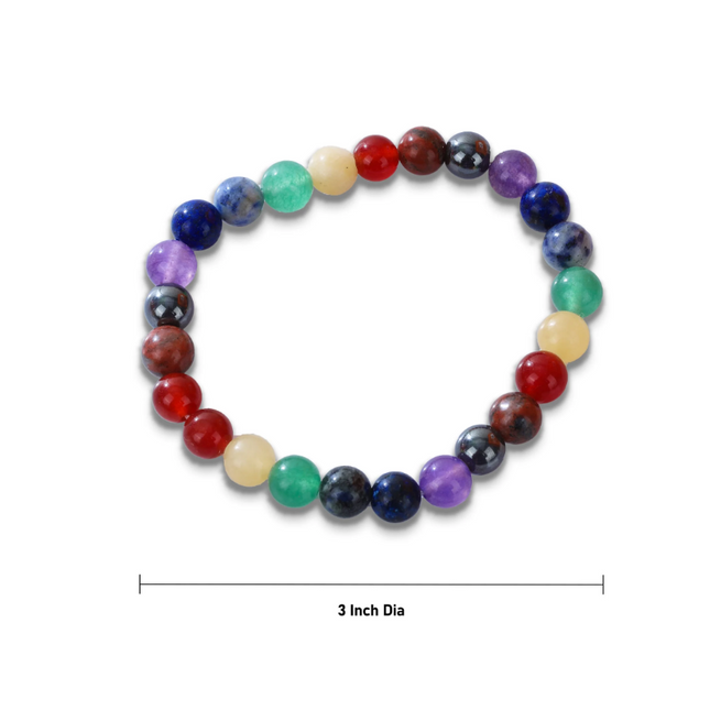 Pulsera de los 7 Chakras con Piedras Semipreciosas