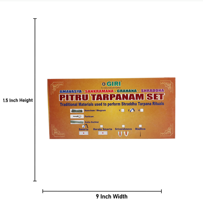 Giri Amavasya Tarpanam Set – Kit de Pitru Tarpanam con Darbha
