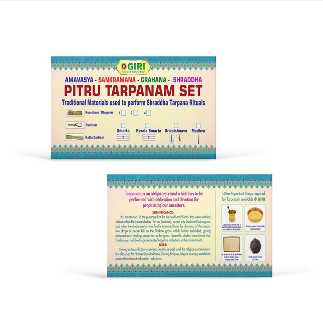 Giri Amavasya Tarpanam Set – Kit de Tarpanam para Amavasya y Pitru Tarpanam