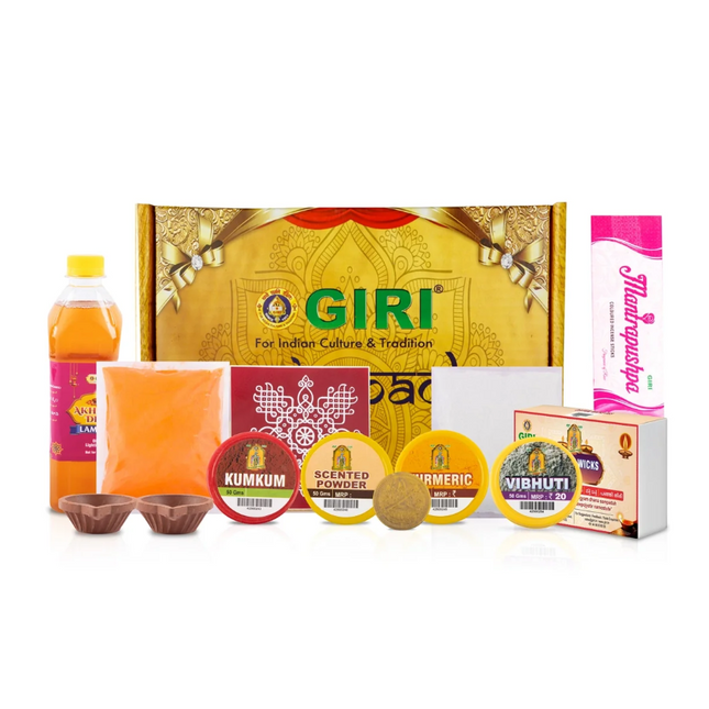 Giri Puja Pack Set – Kit de Pooja Samagri para Rituales Hindúes