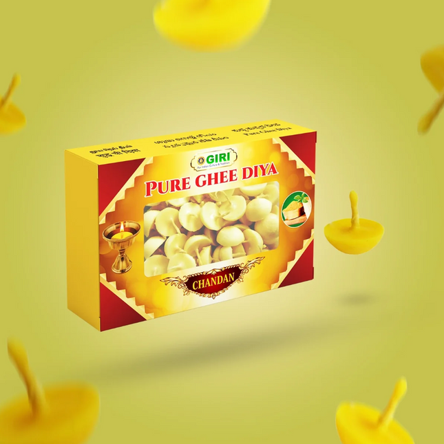 Giri Pure Ghee Diya – Lámpara de Ghee con Mecha de Algodón para Puja
