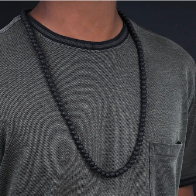 Karungali Mala 12 pulgadas – Mala de Ébano de 108 cuentas, 6 mm