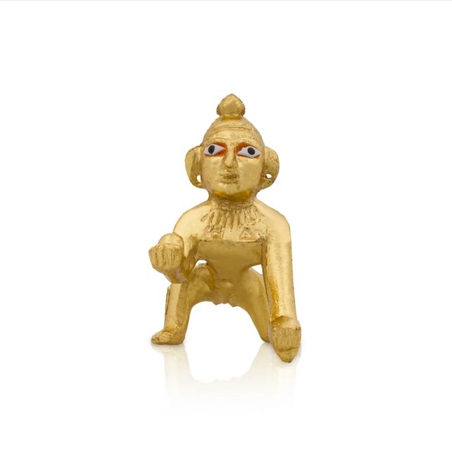 Krishna Bebé Gateando – Murti de Krishna en Latón 2 × 1,5 pulgadas