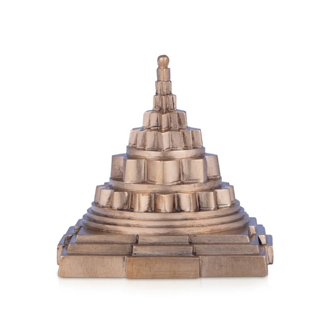 Maha Meru Panchaloha 2 × 2 pulgadas – Sri Chakra / Sri Yantra para Puja