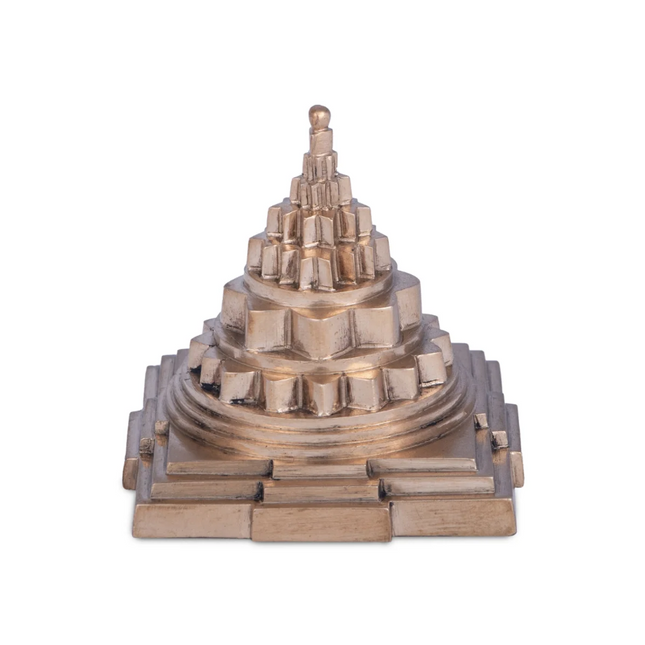 Maha Meru Panchaloha 2,5 × 2,5 pulgadas – Sri Chakra / Shree Yantra para Puja
