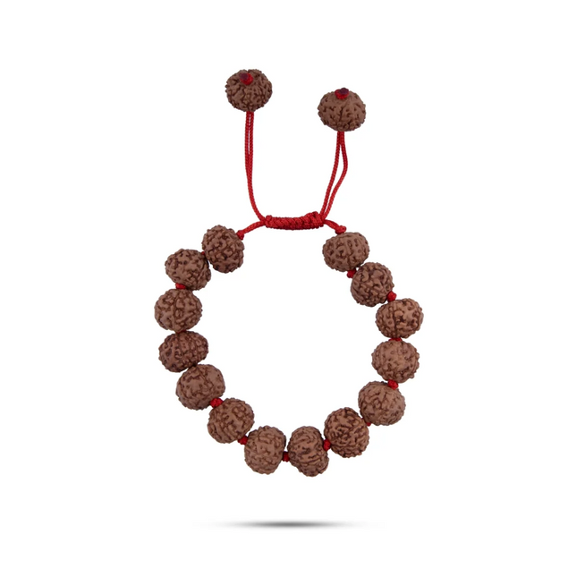 Brazalete Rudraksha 7 Mukhi de 2,5 pulgadas – Pulsera de Rudraksha Ajustable