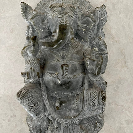 Handcrafted Sculpture Soapstone Elephant Head God Ganesha - Small