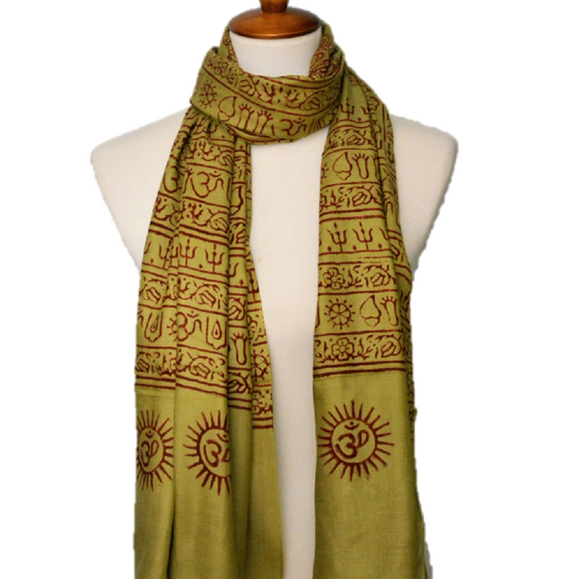 OM Yoga Meditation Mantra Prayer Shawl - Large