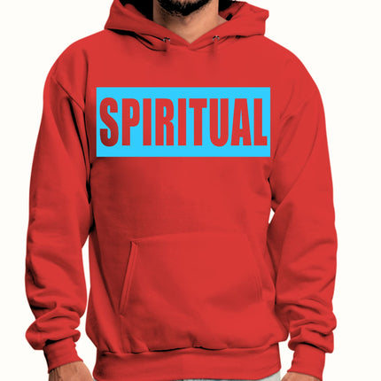 Mens Graphic Hoodie Spiritual Light Blue Print-1