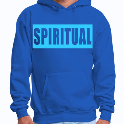 Mens Graphic Hoodie Spiritual Light Blue Print-2