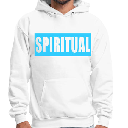 Mens Graphic Hoodie Spiritual Light Blue Print-0