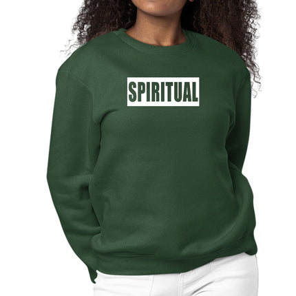 Womens Graphic Sweatshirt Spiritual White Colorblock Illustration-4